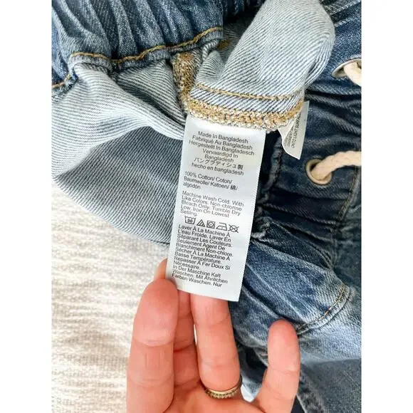 J. Crew Factory | NWT Flawed | Denim Drawstring Pant | East Harbor Wash | Sz 25 - Picture 10 of 11